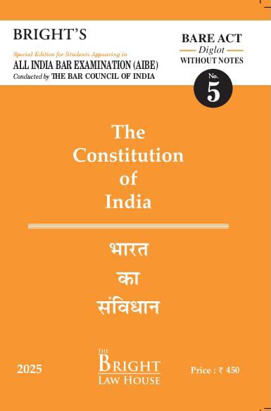 Constitution of India (Diglot) [English/Hindi] Bare Act (Without Notes) For All India Bar Examination